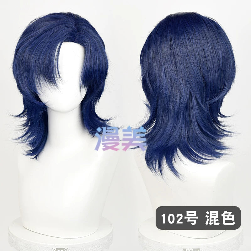 Manmei 30/40cm Side Part Teased Outward Flipped Universal Cosplay Wig