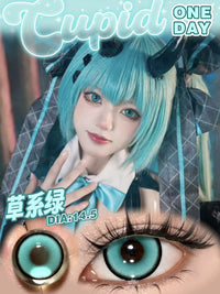 CUPID x RISAKO Green Daily Disposable Cosplay Contact Lenses