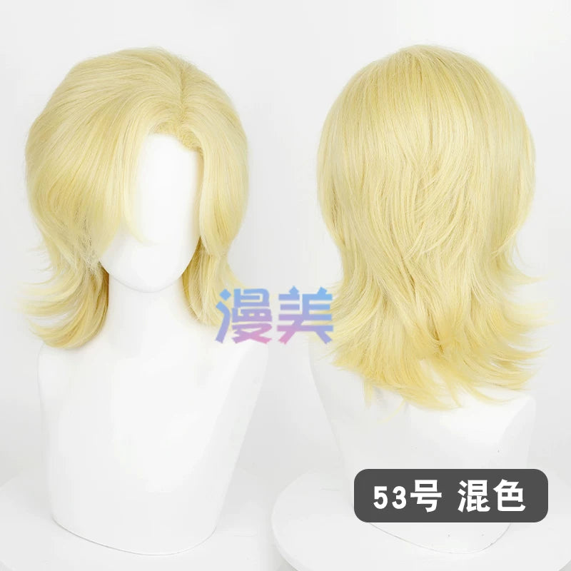 Manmei 30/40cm Side Part Teased Outward Flipped Universal Cosplay Wig