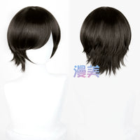Manmei 30cm Thickened Layered Outward Flipped Short Cosplay Wig with Scalp Top