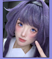 LENSPOP Kaoruko & Caleb 6-Month Blue Purple Cosplay Contact Lenses – Fixed Axis High Highlight