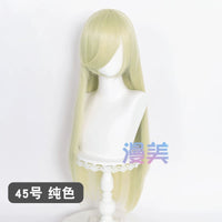Manmei 80cm Long Straight Universal Cosplay Wig with Long Bangs