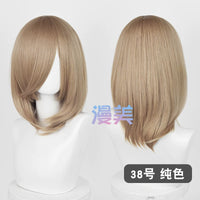 Manmei 40cm Medium Length Universal Cosplay Wig with Inward Curved Ends