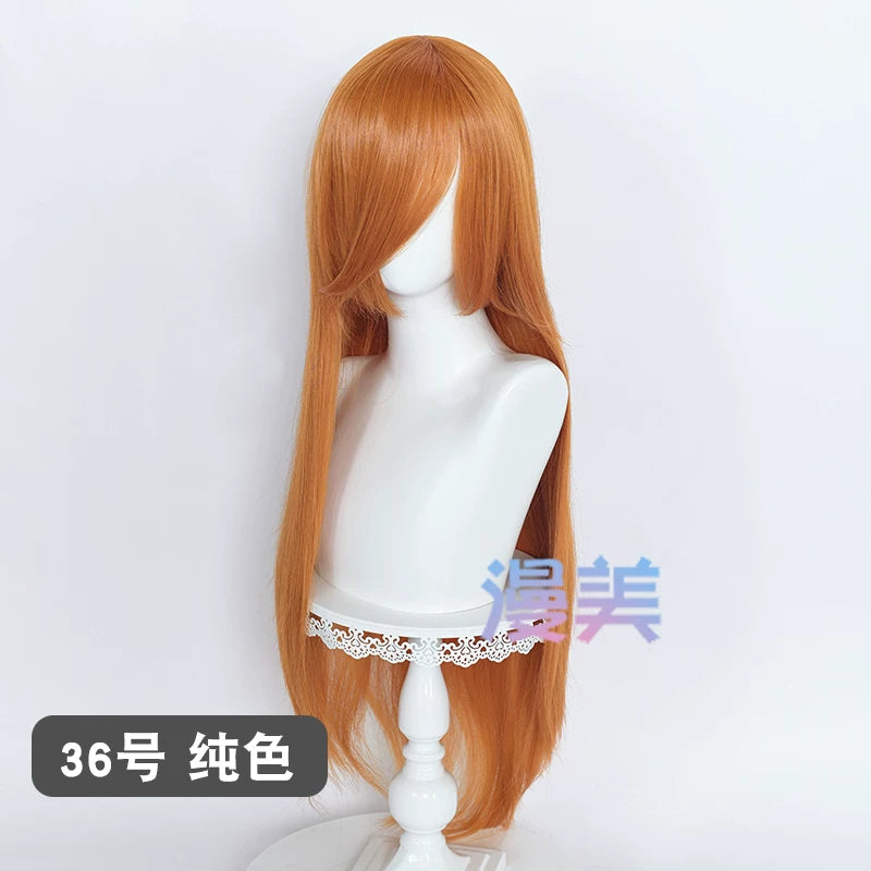 Manmei 80cm Long Straight Universal Cosplay Wig with Long Bangs