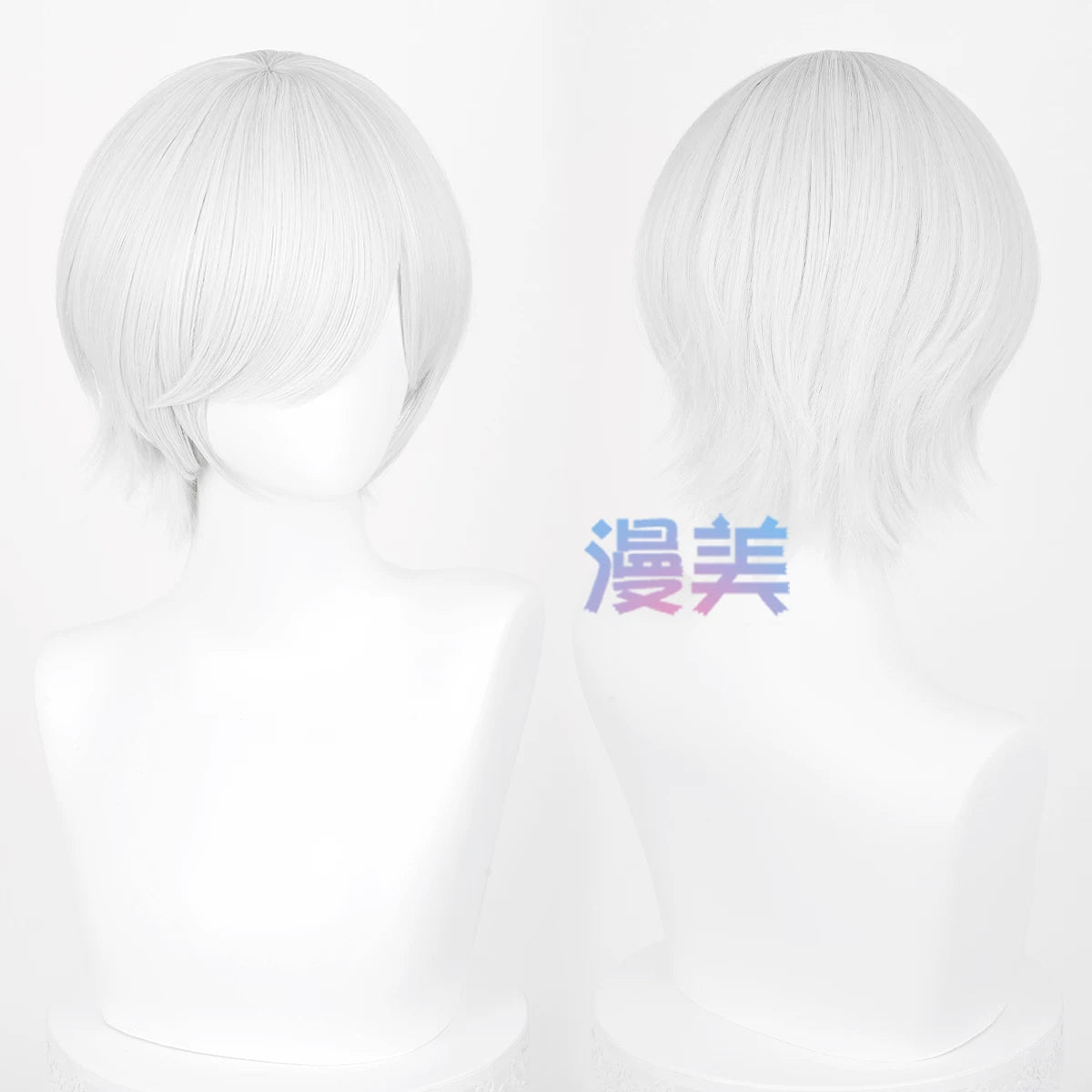 Manmei 30cm Thickened Layered Outward Flipped Short Cosplay Wig with Scalp Top