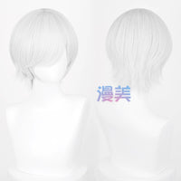 Manmei 30cm Thickened Layered Outward Flipped Short Cosplay Wig with Scalp Top