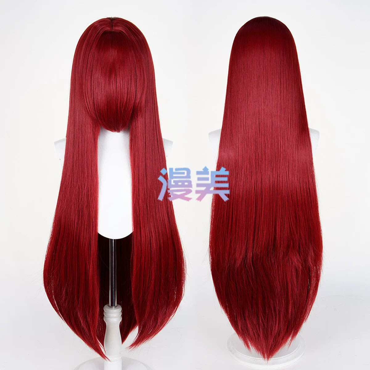 Manmei 100cm Middle Part Long Straight Universal Cosplay Wig with Large Scalp Top