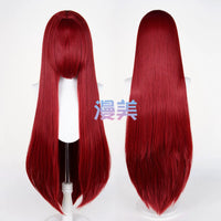 Manmei 100cm Middle Part Long Straight Universal Cosplay Wig with Large Scalp Top
