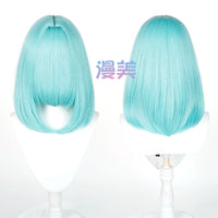 Manmei 40cm Thickened Middle Part Shoulder Length Universal Cosplay Wig with Scalp Top