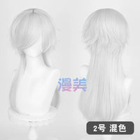 Manmei Medium Long Outward Flipped Wolf Tail Cosplay Wig with Scalp Top