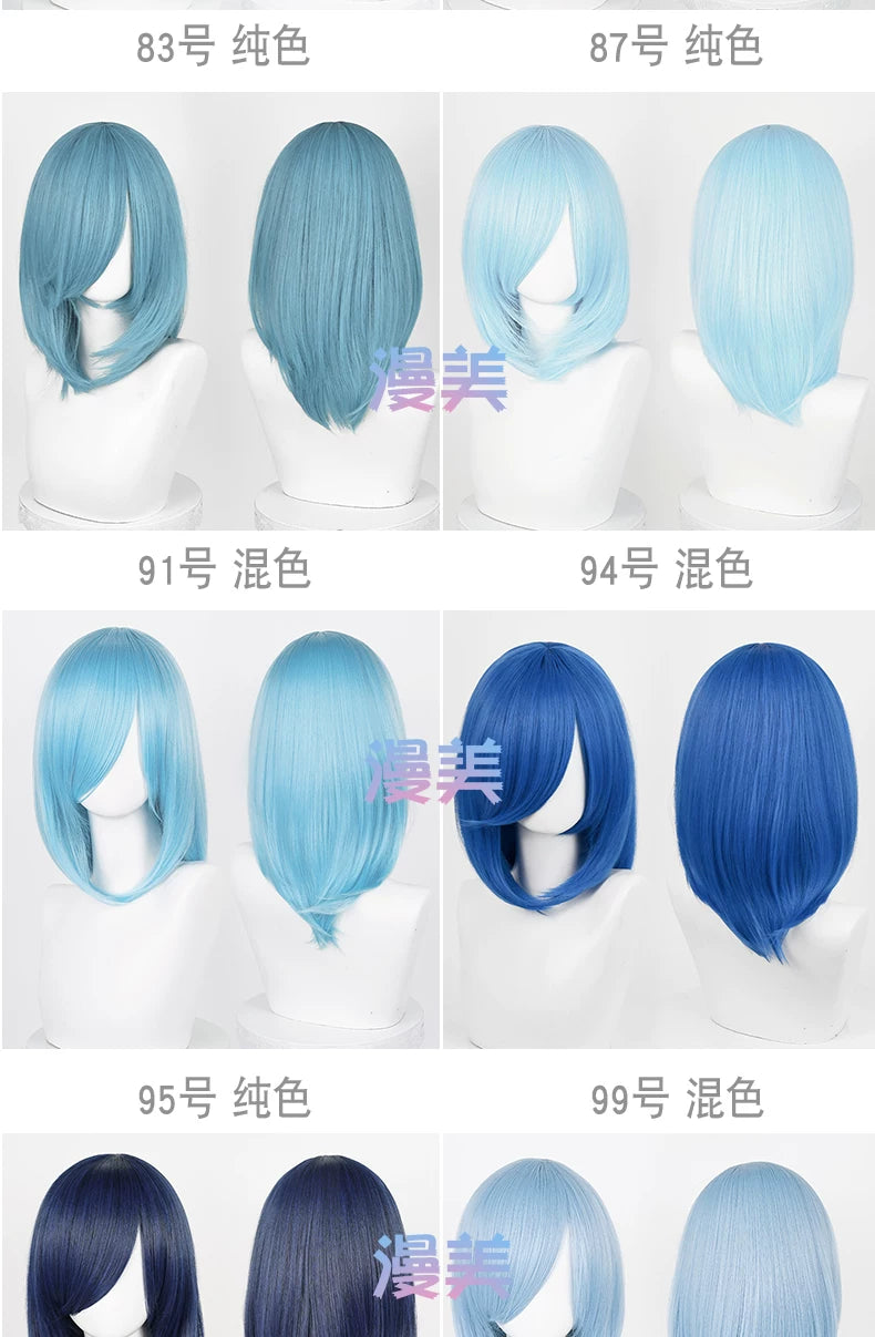 Manmei 40cm Medium Length Universal Cosplay Wig with Inward Curved Ends