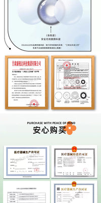 DGUGULENS Zhao Cai Jin Bao 6-Month Deep Blue Gray Cosplay Contact Lenses – Kagura & Umaru