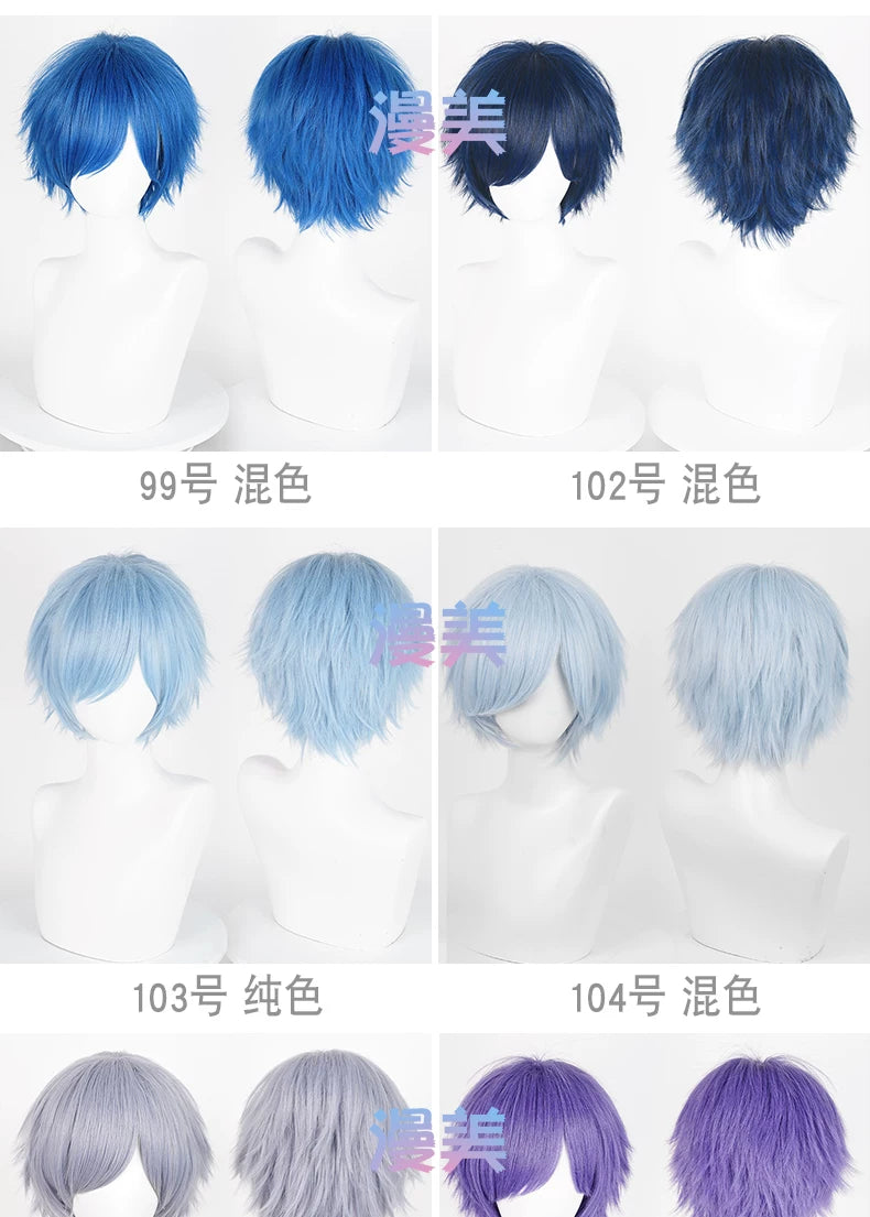 Manmei 30cm Teased Outward Flipped Short Universal Cosplay Wig