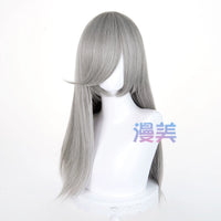 Manmei 60cm Long Straight Universal Cosplay Wig with Long Bangs