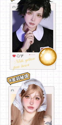 DGUGULENS Gold 1-Day Anime Cosplay Contact Lenses – Kotori, Amu & Zenitsu