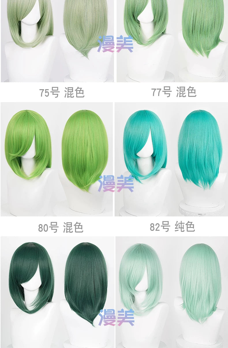 Manmei 40cm Medium Length Universal Cosplay Wig with Inward Curved Ends