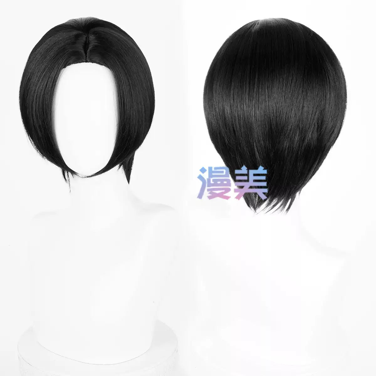 Manmei 30cm Thickened Middle Part Short Cosplay Wig with Scalp Top