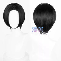 Manmei 30cm Thickened Middle Part Short Cosplay Wig with Scalp Top