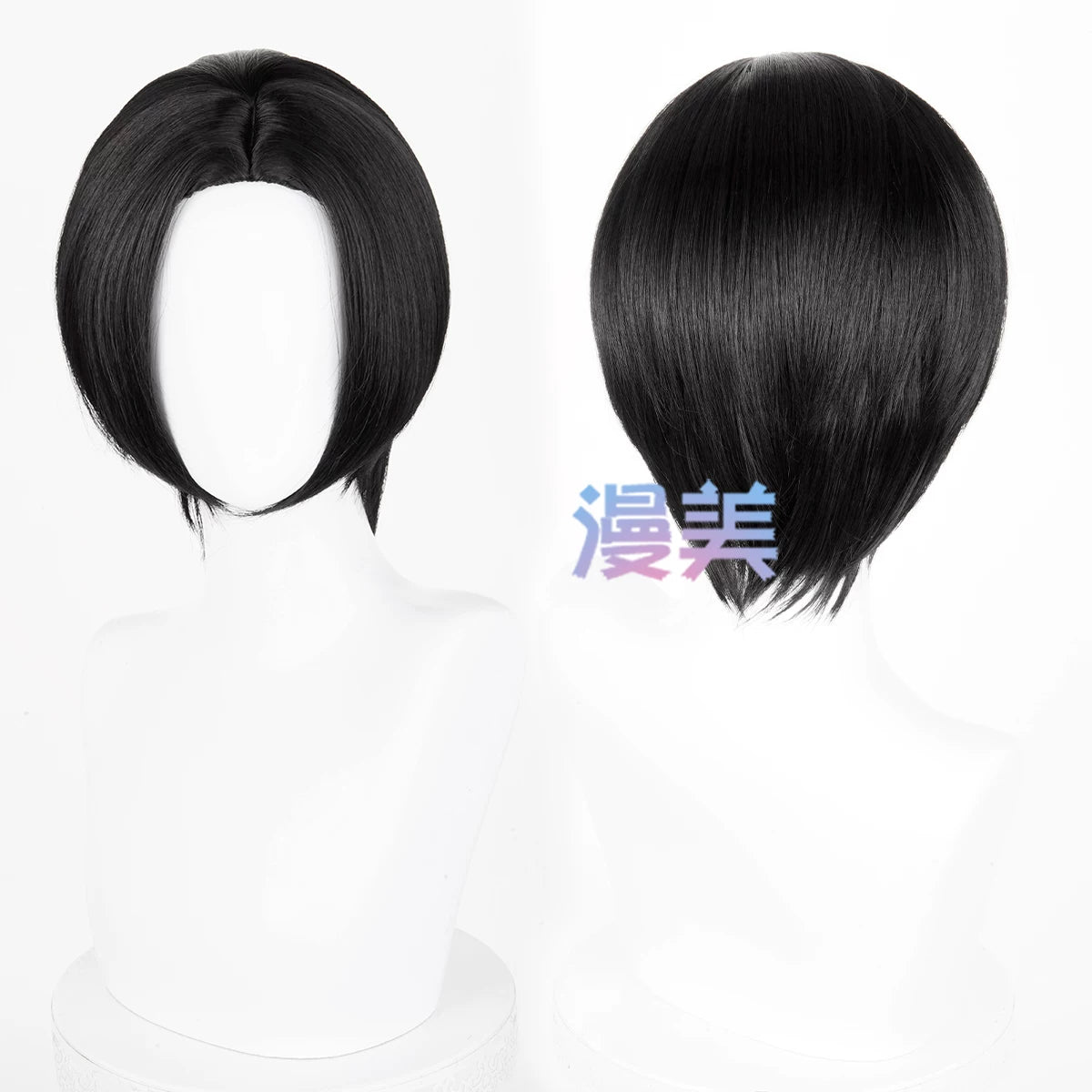 Manmei 30cm Thickened Middle Part Short Cosplay Wig with Scalp Top