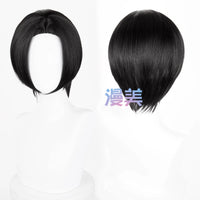 Manmei 30cm Thickened Middle Part Short Cosplay Wig with Scalp Top