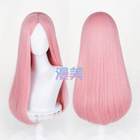Manmei 60cm Middle Part Long Straight Cosplay Wig with Inward Curved Ends & Scalp Top Multiple Colors