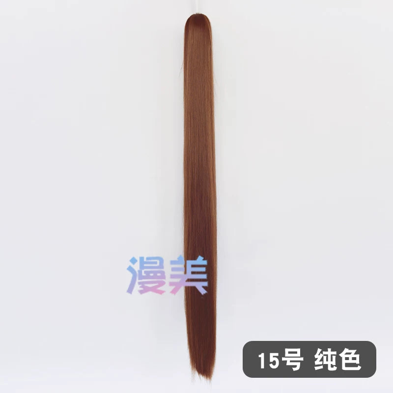Manmei 90cm Universal Claw Clip Ponytail Cosplay Wig Extension 30+ Colors