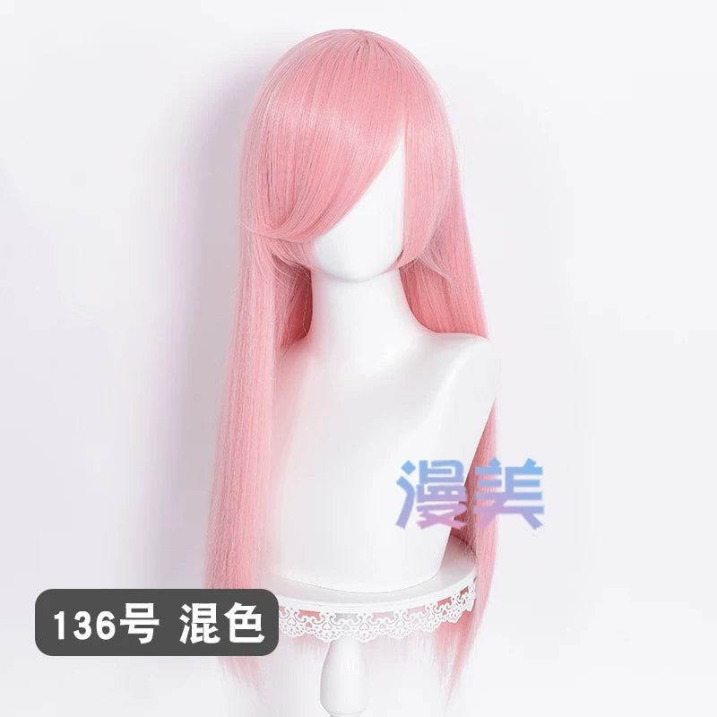 Manmei 60cm Long Straight Universal Cosplay Wig with Long Bangs