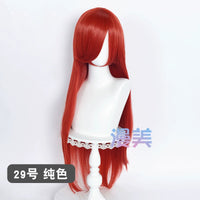 Manmei 80cm Long Straight Universal Cosplay Wig with Long Bangs