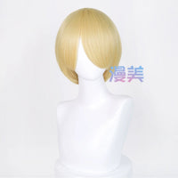 Manmei 30cm Face Framing Short Universal Cosplay Wig with Scalp Top