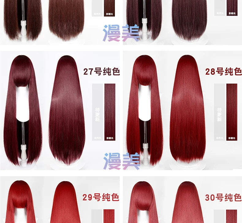 Manmei 600g Upgraded Thickened 100cm Long Straight Universal Cosplay Wig – 168 Colors