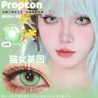 Propcon 1-Day Glacier Elf Cat Girl Gradient Cosplay Contact Lenses – Purple, Blue & Green