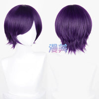 Manmei 30cm Thickened Layered Outward Flipped Short Cosplay Wig with Scalp Top