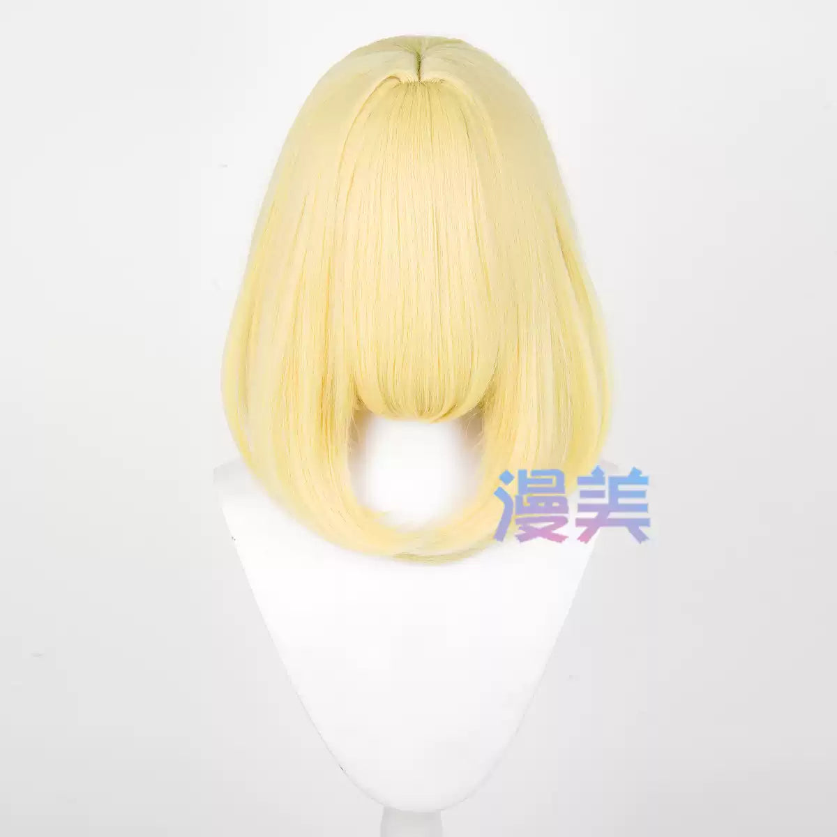 Manmei 40cm Thickened Middle Part Shoulder Length Universal Cosplay Wig with Scalp Top