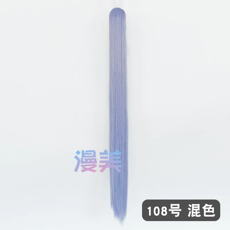 Manmei 90cm Universal Claw Clip Ponytail Cosplay Wig Extension 30+ Colors
