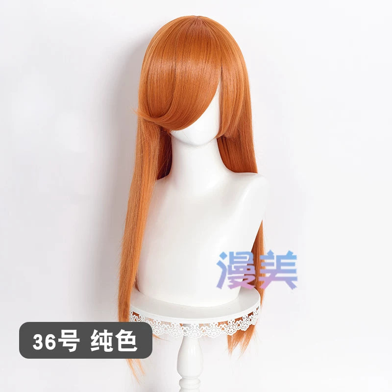 Manmei 60cm Long Straight Universal Cosplay Wig with Long Bangs