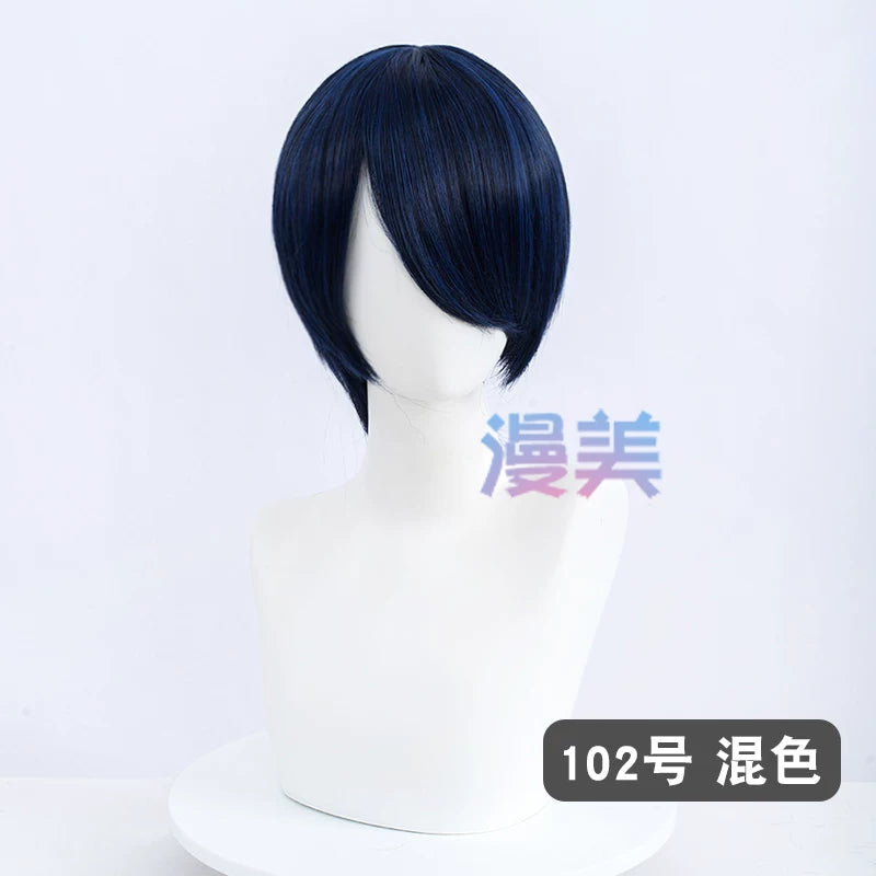 Manmei 30cm Face Framing Short Universal Cosplay Wig with Scalp Top