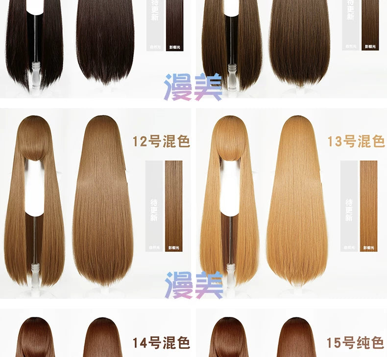 Manmei 600g Upgraded Thickened 100cm Long Straight Universal Cosplay Wig – 168 Colors