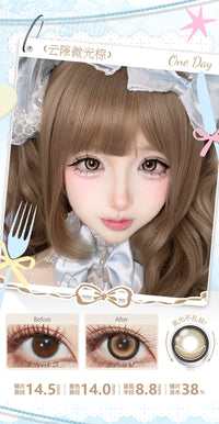LENSPOP × Liya Cloud Gap Glow 1-Day Large Diameter Cosplay Contact Lenses – Fixed Axis High Highlight
