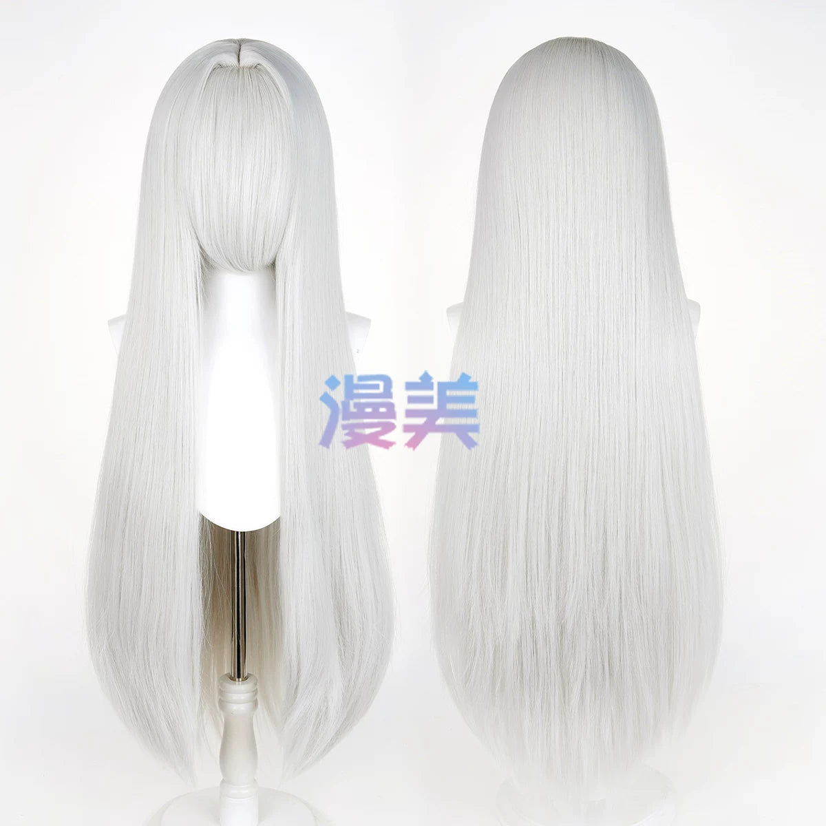 Manmei 100cm Middle Part Long Straight Universal Cosplay Wig with Large Scalp Top