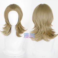 Manmei 45cm Wolf Tail Outward Flipped Universal Cosplay Wig with Flexible Parting