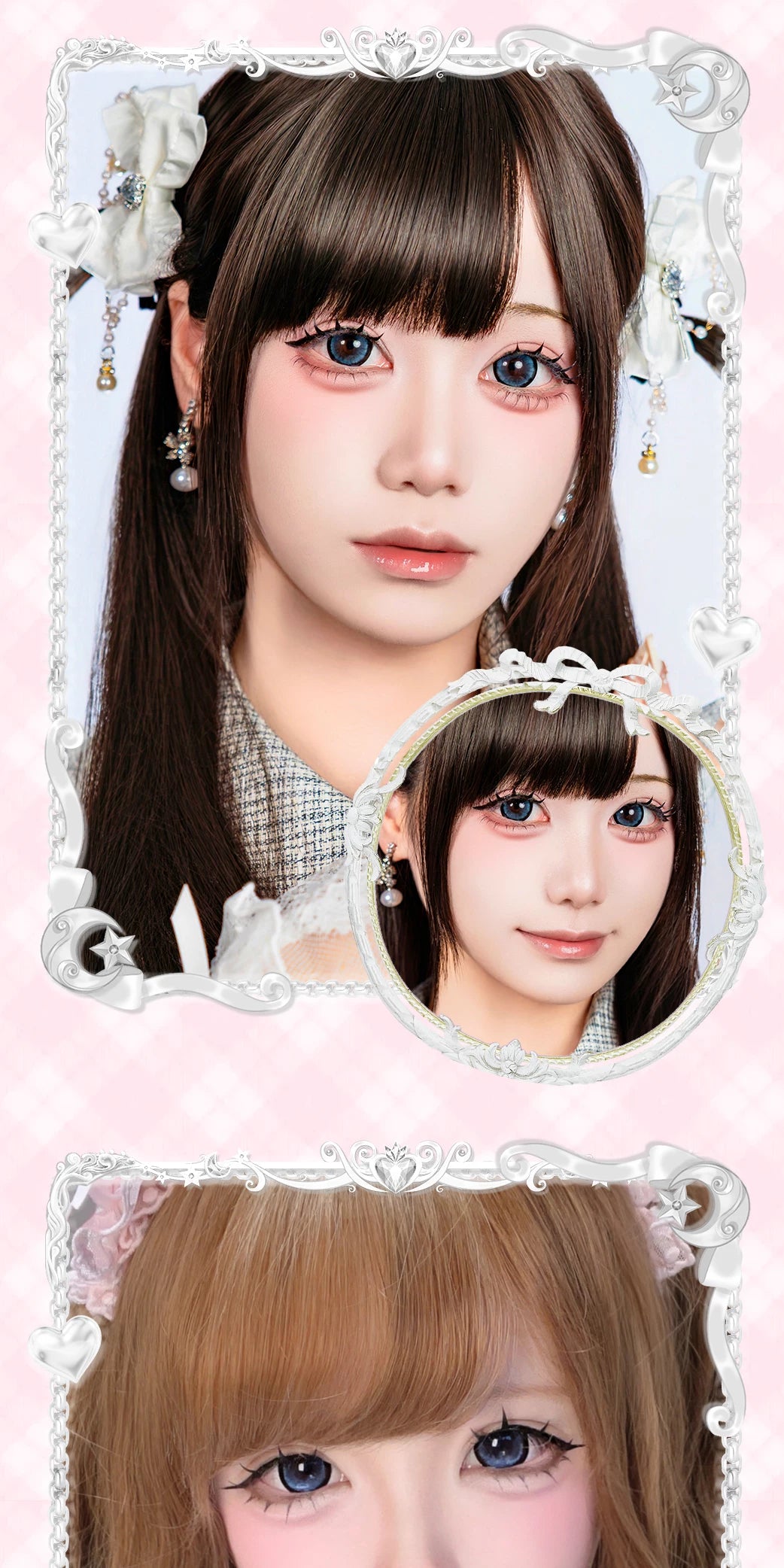 LENSPOP × Liya Moonlight Tea Cup 1-Day 14.5mm Cosplay Contact Lenses – Brown & Pink