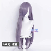 Manmei 80cm Long Straight Universal Cosplay Wig with Long Bangs