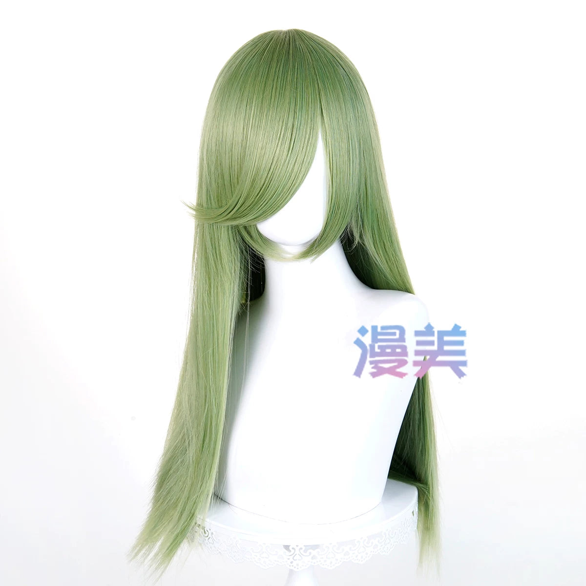 Manmei 60cm Long Straight Universal Cosplay Wig with Long Bangs