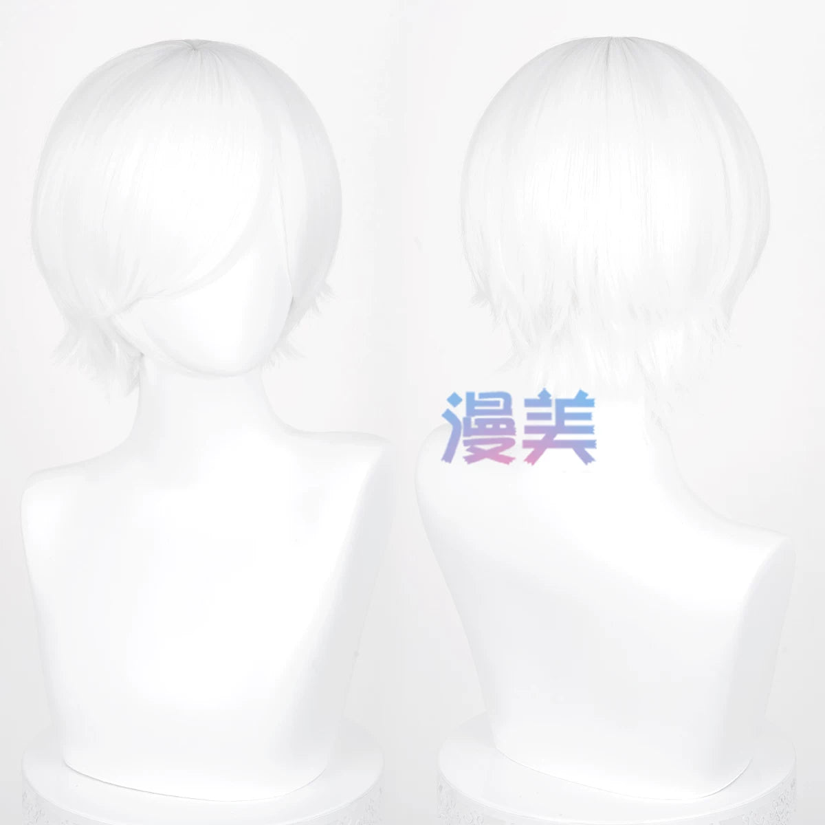 Manmei 30cm Thickened Layered Outward Flipped Short Cosplay Wig with Scalp Top