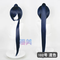 漫美万用虎口夹90cm单马尾古风cos20色可选毛娘造型练手角色假发