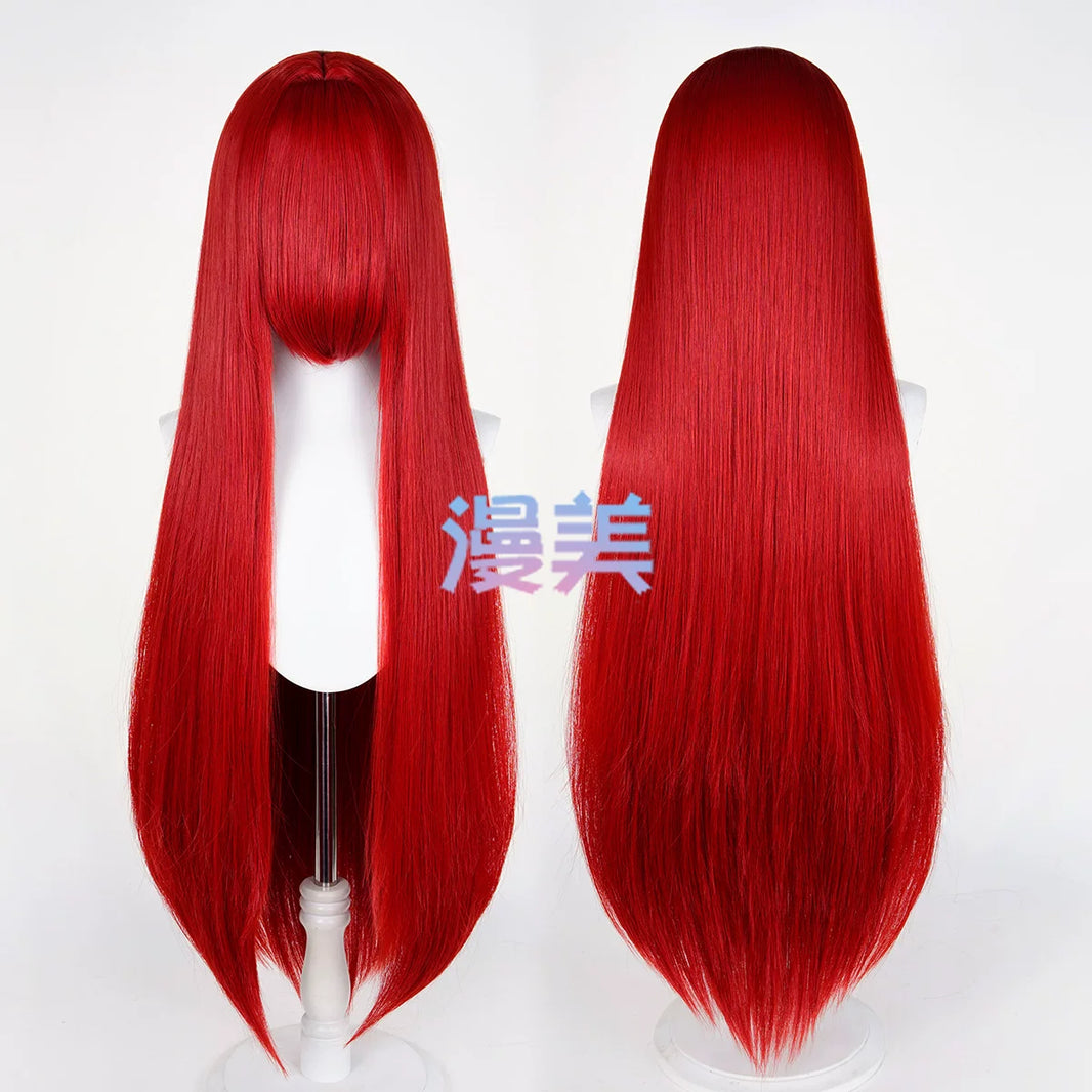 Manmei 100cm Middle Part Long Straight Universal Cosplay Wig with Large Scalp Top