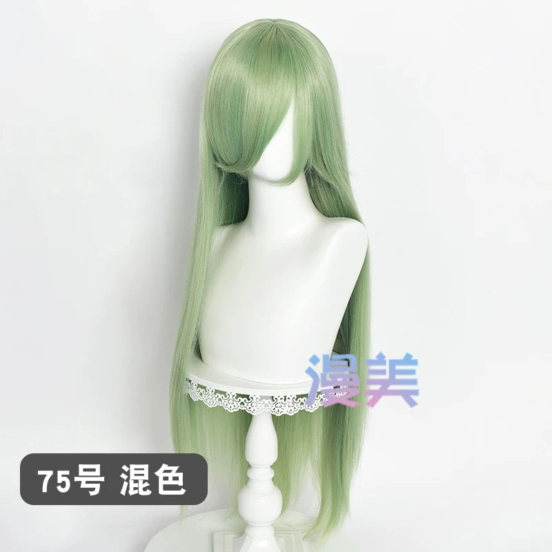 Manmei 80cm Long Straight Universal Cosplay Wig with Long Bangs