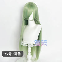 Manmei 80cm Long Straight Universal Cosplay Wig with Long Bangs