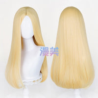 Manmei 60cm Middle Part Long Straight Cosplay Wig with Inward Curved Ends & Scalp Top Multiple Colors