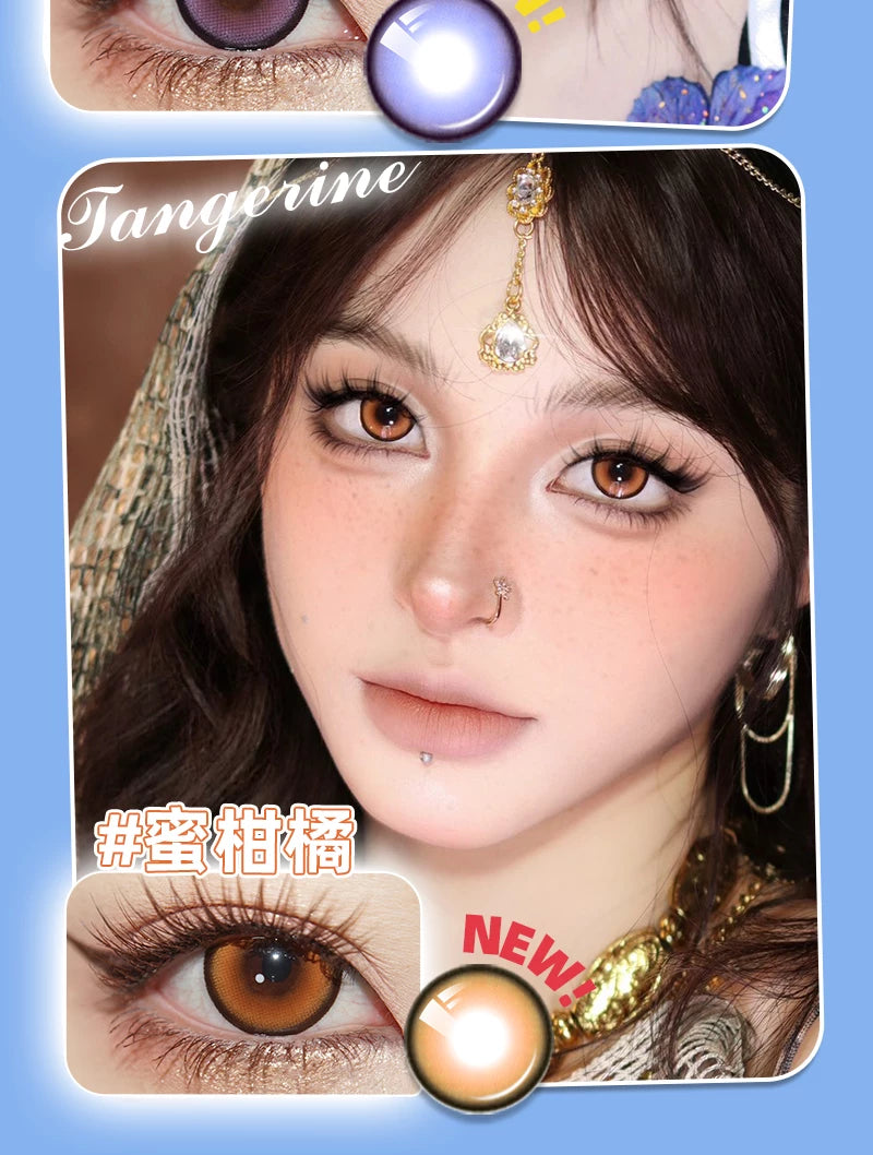 DGUGULENS Sweet Talk Large Diameter 1-Day Cosplay Contact Lenses – Blue, Pink, Green, Purple & Orange
